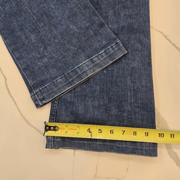 H&M Coachella Collection Slim Stretch Flare Leg Denim Jumsuit Overalls Size 6 - Picture 8 of 13